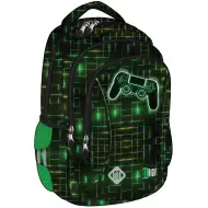 St.Right Neon gamer ovládač vzorovaný školský batoh, ruksak BP26 39x27x17 cm