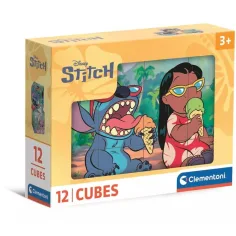 Stitch - sada 12 rozprávkových kociek - Clementoni