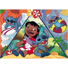 Stitch 2 v 1, maxi puzzle 150 ks a omaľovánka 70x50 cm - Lisciani obrázok 3