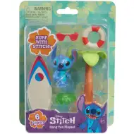 Stitch hračka so surfovacou doskou a palmou