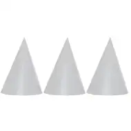 Strieborné párty klobúky, sada 6 ks.