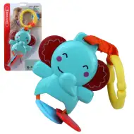 Sun Baby: Veselý sloník bábätko chrastítko a hryzátko