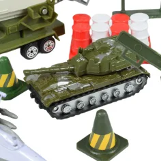 Super Army: Vojenská hračková sada s kovovými vozidlami a lietadlom s otáčacími kolesami v dvoch variantách obrázok 11