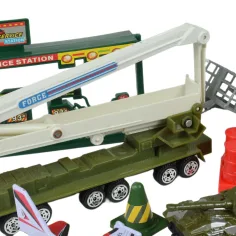 Super Army: Vojenská hračková sada s kovovými vozidlami a lietadlom s otáčacími kolesami v dvoch variantách obrázok 9