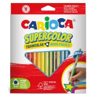 Supercolor trojuholníkový 18ks maxi sada farebných ceruziek - Carioca