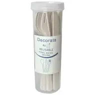 Súprava opakovane použiteľných príborov Decorata, 12 ks