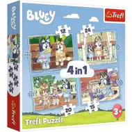 Svet Bluey 4 v 1 12-15-20-24 dielik puzzle - Trefl