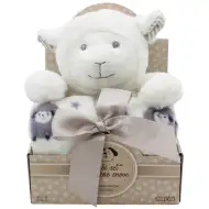 SweetDreams: Prikrývka a plyšová ovečka v bielej farbe