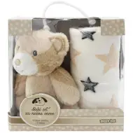 SweetDreams: Prikrývka a plyšový medvedík v hnedej farbe