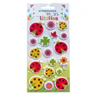 The Littlies: Sada 3D nálepiek s motívom lienky, 10x22 cm