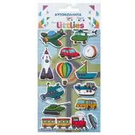 The Littlies: Sada 3D nálepiek s motívom vozidiel 10x22 cm
