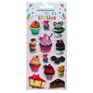 The Littlies: Sladké 3D nafukovacie nálepky, sada 10x22 cm