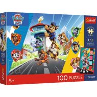 Tlapková patrola 100-dielne UFT puzzle s plagátom - Trefl