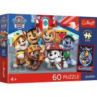 Tlapková patrola 60-dielne prémiové plus puzzle pre deti s plagátom - Trefl