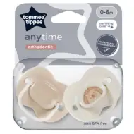 Tommee Tippee: Anytime 2-dielna ortodontická sada cumlíkov v rôznych prevedeniach (0–6 mesiacov)
