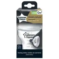 Tommee Tippee: Closer To Nature priehľadná dojčenská fľaša 260 ml (0 mesiacov+)