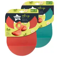Tommee Tippee: RollNGo silikónový podbradník s ramennými popruhmi v rôznych variantoch