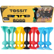 Tossit Family Pack – Červená, Tyrkysová, Modrá, Žltá dartsová spoločenská hra s prísavkami