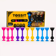 Tossit Family Pack – ružová, fialová, modrá, žltá dartsová spoločenská hra s prísavkami
