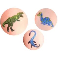 TyToo: Sada šablón na trblietavé tetovanie dinosaurov 21 ks obrázok 4