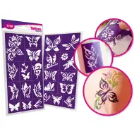 TyToo: Sada šablón na trblietavé tetovanie motýle 23 ks
