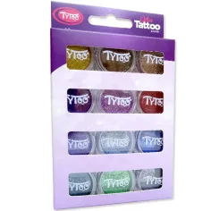 TyToo: Súprava doplnkových trblietavých farieb 12 × 2,5 ml