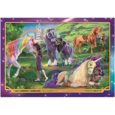 Unicorn Academy dúhové priateľstvo 104-dielne Supercolor puzzle - Clementoni obrázok 2