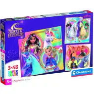 Unicorn Akademia 3x48-dielna Supercolor puzzle - Clementoni