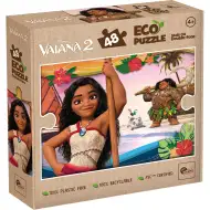Vaiana 2 dobrodružstvá na mori 2 v 1 48-dielne Eco mini puzzle a omaľovánka 35x25 cm - Lisciani