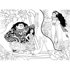 Vaiana 2 v 1 60-dielne Eco puzzle a omaľovánka 70x50 cm - Lisciani obrázok 3