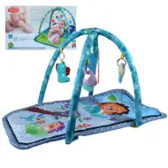 Veselý detský hrací koberec so zvieratkami, zrkadielkom a hudbou 77x43cm