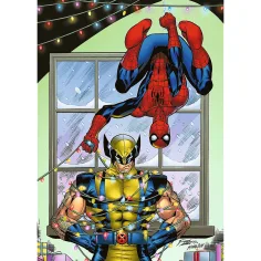 Vianoce Spider-Mana a Wolverina 1000-dielikový prémiový puzzle najvyššej kvality - Trefl obrázok 2