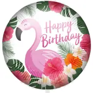 Všetko najlepšie k narodeninám fóliový balón – Dizajn s plameniakom 46 cm