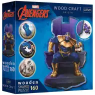 Wood Craft: Marvel Avengers - Thanos na tróne 160 kusov prémiového dreveného puzzle - Trefl