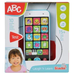 ABC smartfón v bielo-modrej farbe so svetlom a zvukom 13cm - Simba Toys obrázok 2