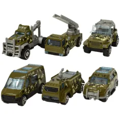 Army Die-Cast: 6-dielny set vojenských autíčok obrázok 2
