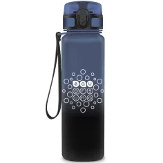 Ars Una: Búrková noc modro-čierny farebný prechod matný BPA-free fľaša 600 ml