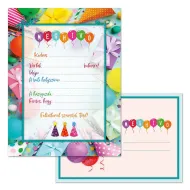 Ars Una: Pozvánka na párty s balónmi s obálkou, 10 ks