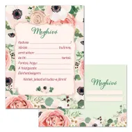 Ars Una: Pozvánka na párty s ružovým vzorom s obálkou, balenie 10 ks