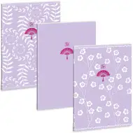 Ars Una: Soft Touch Purple Spring štvorčekový zošit s extra sponami A/4