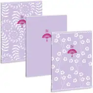 Ars Una: Soft Touch Purple Spring zošit s bodkami a extra sponami