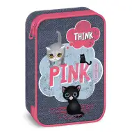 Ars Una: Think Pink viacposchodový vyklápací peračník 15,5x22,5x4,5cm