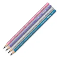 Ars Una: Trojhranná grafitová ceruzka HB s vzorom strieborných listov - rôzne varianty