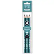 Ars Una: Trojhranná pruhovaná grafitová ceruzka 4ks/bal.