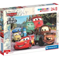Autá Na ceste 24 ks maxi supercolor puzzle - Clementoni