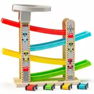 Automobilová dráha, hrací set so 4 autíčkami - Woodyland