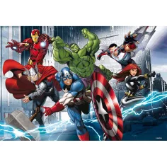 Avengers: Hrdinovia 2 v 1, 60-dielne puzzle a omaľovánka 50x35 cm – Lisciani obrázok 3