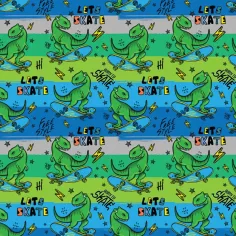 Balenie papiera s motívom skateboardového T-Rexa 100x70cm