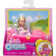 Barbie: Chelsea bábika s medvedíkom v kabriolete - Mattel