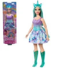 Barbie Dreamtopia: Jednorožec bábika modro-fialové šaty - Mattel